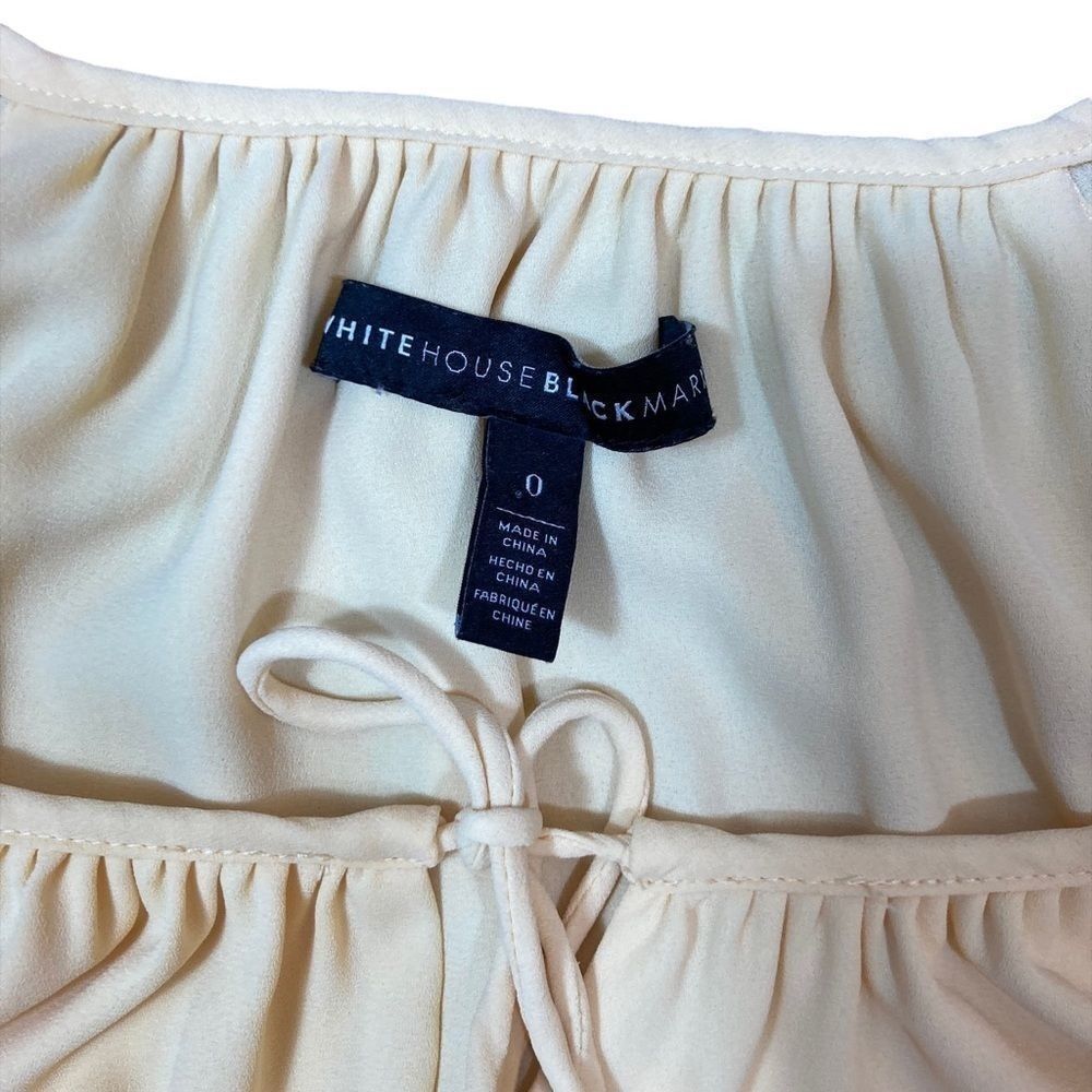 White House Black Market Pale Yellow Long Sleeve Dress, Size 0 - Picture 8 of 12